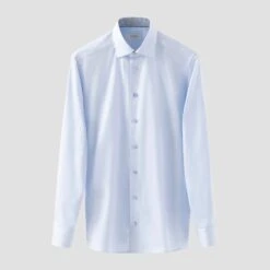 Light Blue Geometric Effect Contrast Signature Twill Slim Fit Shirt - ETON 7 Light Blue Geometric Effect Contrast Signature Twill Slim Fit Shirt - ETON -ETON Store 18083 5e7caba32f original