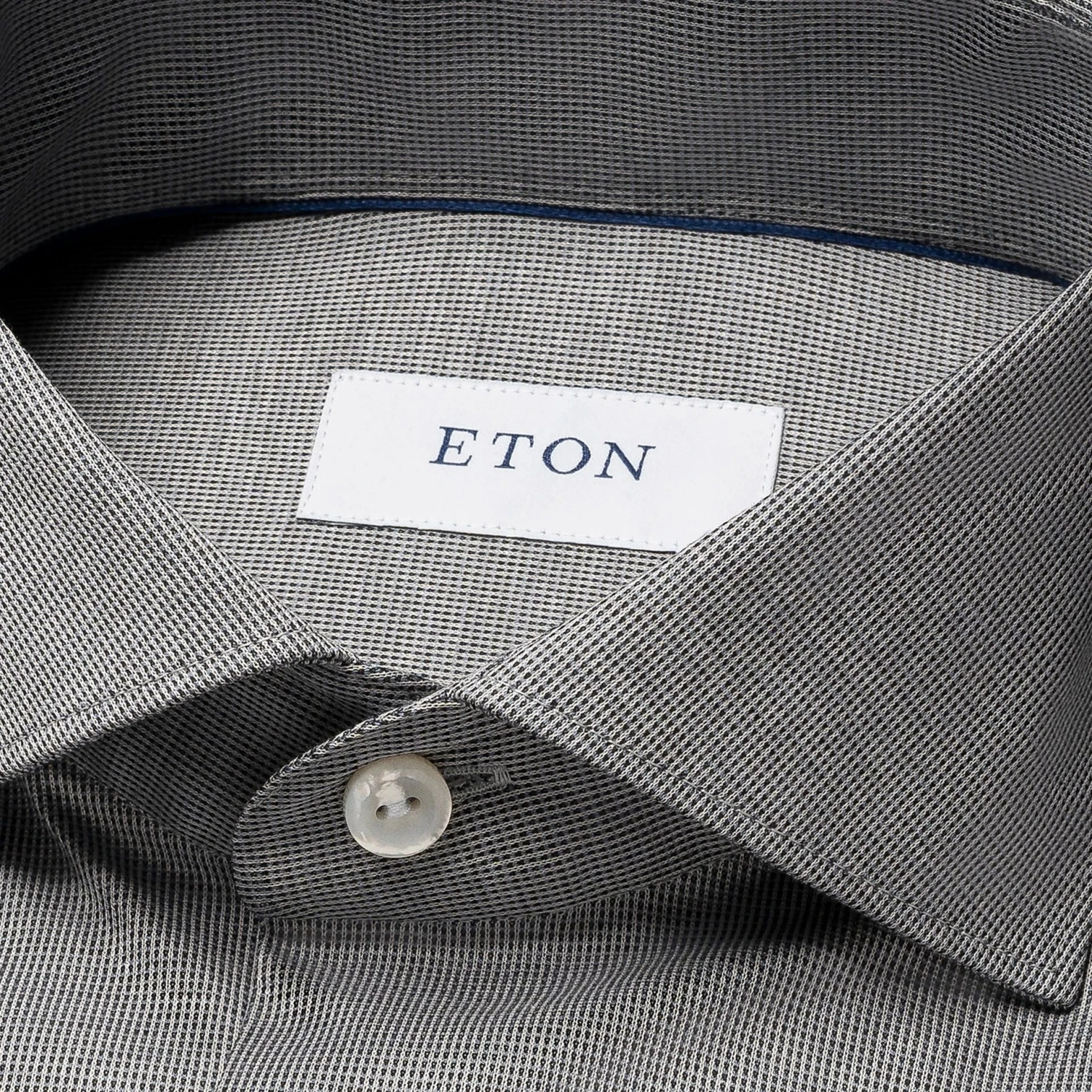 Mid Gray Filo Di Scozia Semi-Solid Slim Fit Shirt - ETON 5 Mid Gray Filo Di Scozia Semi-Solid Slim Fit Shirt - ETON - Image 3