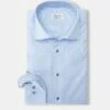 Light Blue W/ Contrast Buttons & Trim Fitted Body Shirt - Stenströms