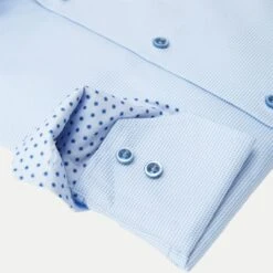 Light Blue W/ Contrast Buttons & Trim Fitted Body Shirt - Stenströms 13 Light Blue W/ Contrast Buttons & Trim Fitted Body Shirt - Stenströms -ETON Store 187815 bla 03 T20231116082742