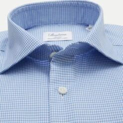 Blue Micro-Check Twill Slimline Shirt - Stenströms 10 Blue Micro-Check Twill Slimline Shirt - Stenströms -ETON Store 190973 bla 03 T20240716081045