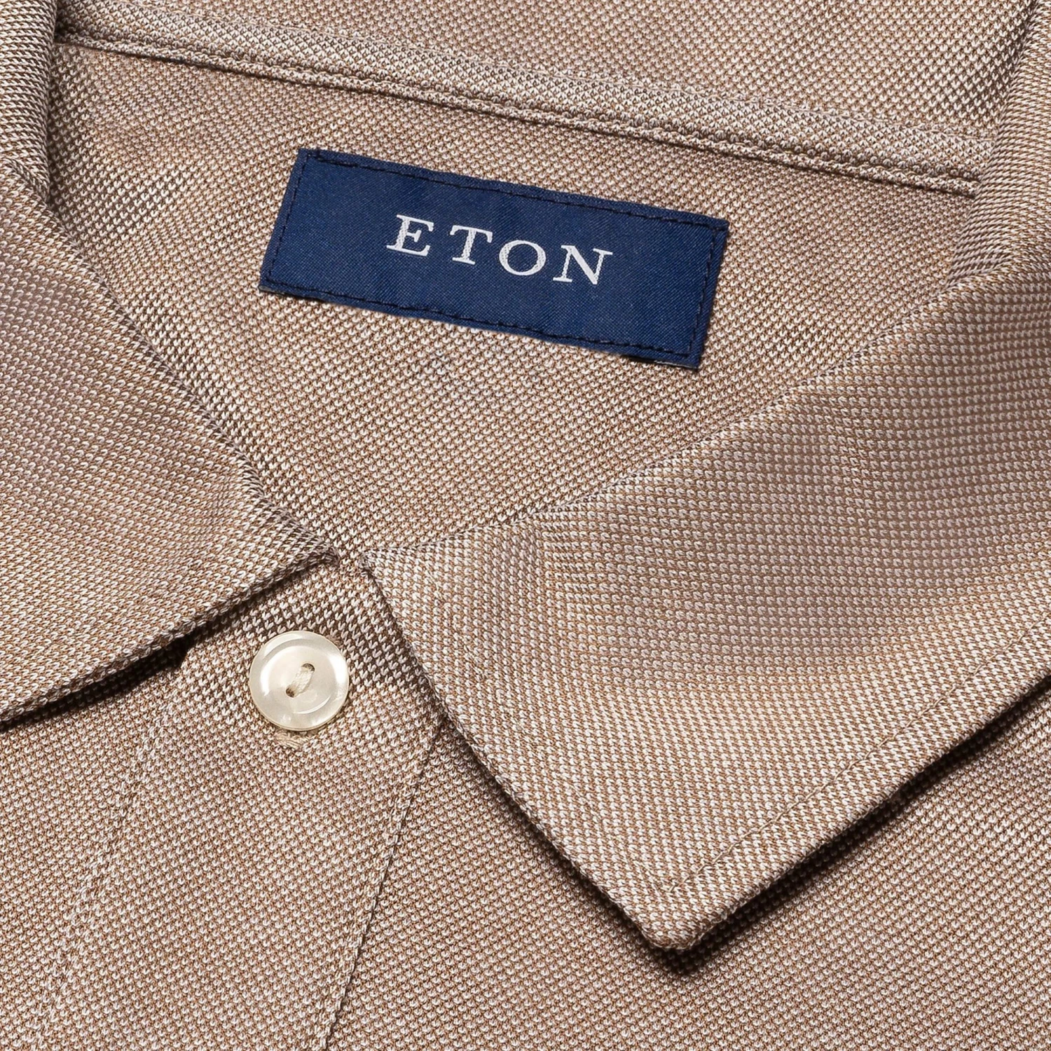 Café Brown Oxford Piqué Short-Sleeve Polo Shirt - ETON 6 Café Brown Oxford Piqué Short-Sleeve Polo Shirt - ETON - Image 4
