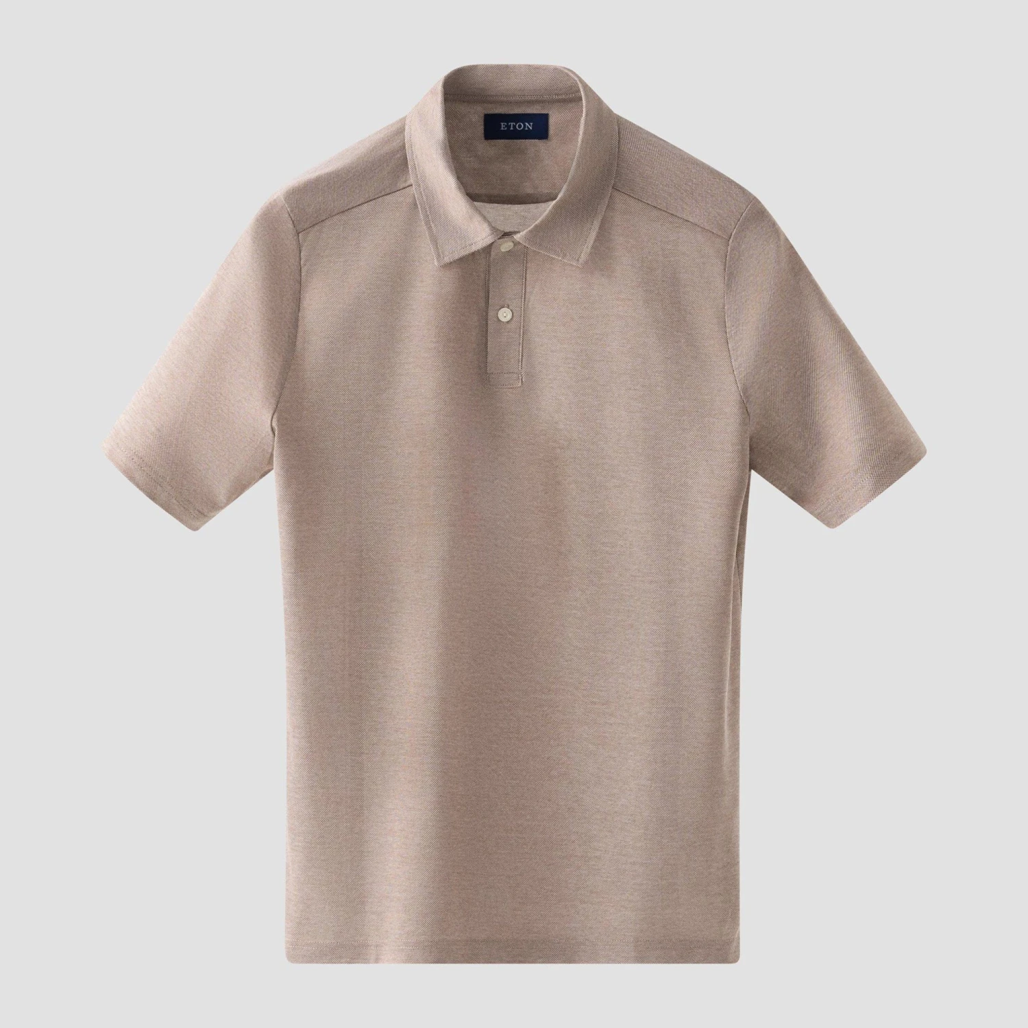 Café Brown Oxford Piqué Short-Sleeve Polo Shirt - ETON 3 Café Brown Oxford Piqué Short-Sleeve Polo Shirt - ETON