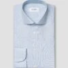 Light Blue Cotton-Linen Slim Fit Shirt - ETON