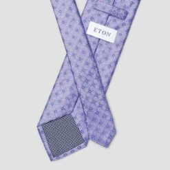 ETON Mid Purple Geometric Pattern Woven Silk Tie 7 ETON Mid Purple Geometric Pattern Woven Silk Tie -ETON Store 19633 5d4a7476d2 original