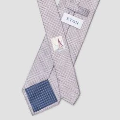 Pink & Blue Geometric Print Silk Tie - ETON 6 Pink & Blue Geometric Print Silk Tie - ETON -ETON Store 19670 05ac6d1ba1 original