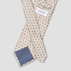 Beige Floral Woven Silk-Linen Tie - ETON 10 Beige Floral Woven Silk-Linen Tie - ETON -ETON Store 19694 0308299f39 original