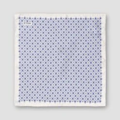 ETON Blue & White Geometric Pattern Silk Pocket Square -ETON Store 19765 4e47fff9ed original 46814837 7aec 4837 b2d9 5a94826d0bfb
