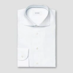 Pale Blue Solid Signature Oxford Slim Fit Shirt - ETON