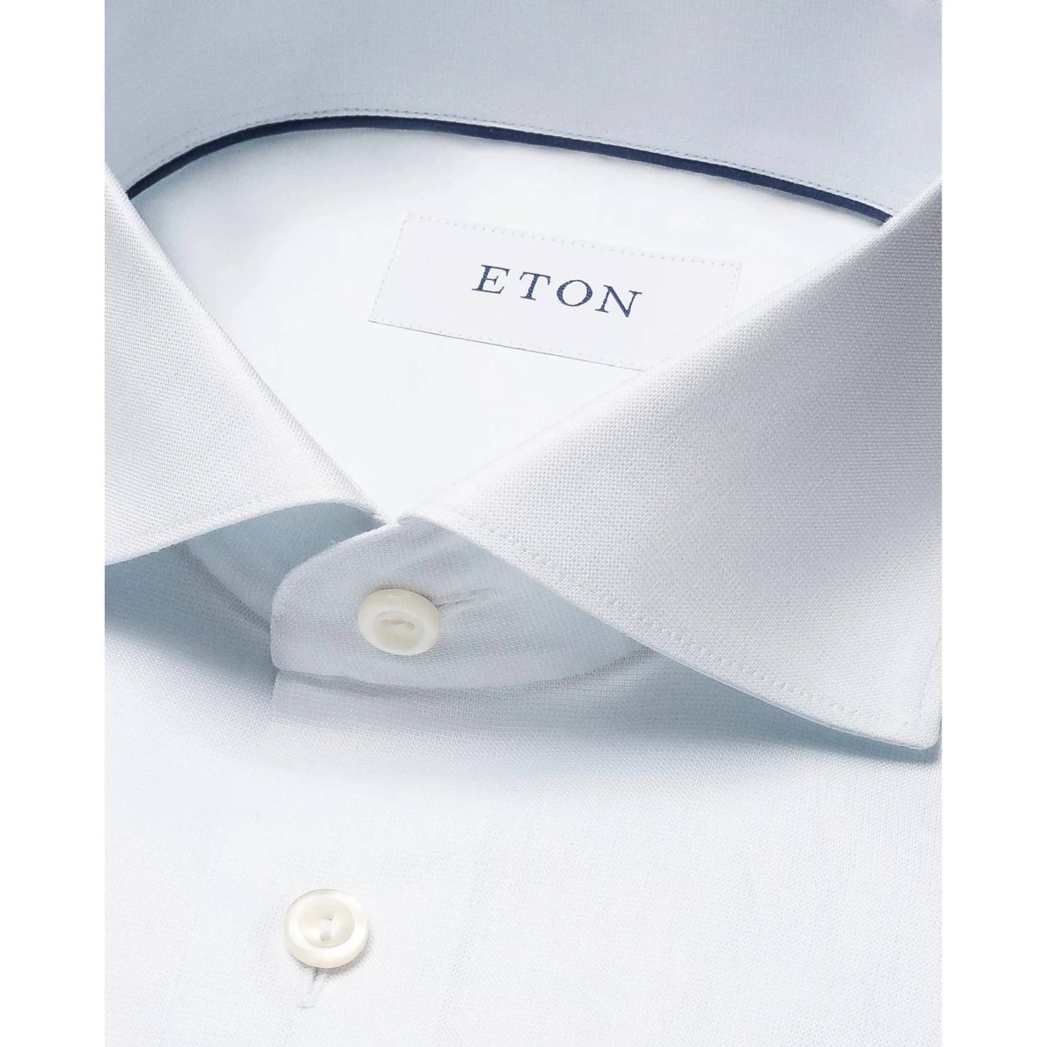 Pale Blue Solid Signature Oxford Slim Fit Shirt - ETON 6 Pale Blue Solid Signature Oxford Slim Fit Shirt - ETON - Image 4