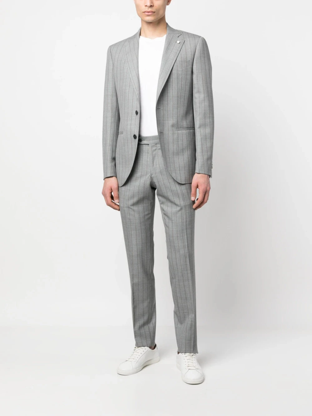 Gray Pin-Stripe Luigi Bianchi Mantova Suit 5 Gray Pin-Stripe Luigi Bianchi Mantova Suit - Image 3