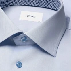 Blue Solid Geometric Effect Signature Twill Contemporary Fit Shirt - ETON 6 Blue Solid Geometric Effect Signature Twill Contemporary Fit Shirt - ETON -ETON Store 19975 7fb4fd0e8f original 1