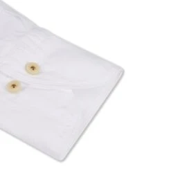 White Solid Cotton Poplin Fitted Body Casual Shirt - Stenströms 7 White Solid Cotton Poplin Fitted Body Casual Shirt - Stenströms -ETON Store 2