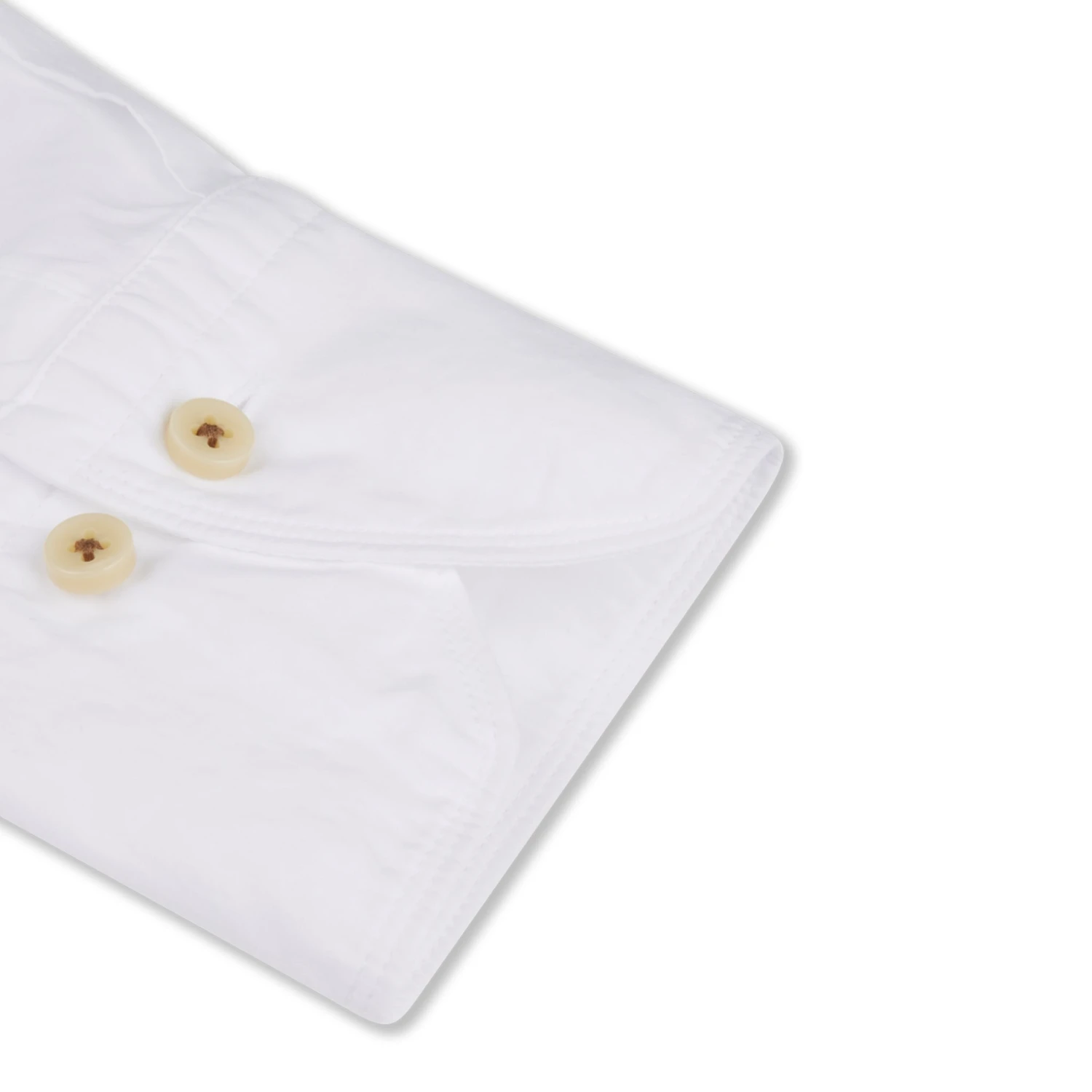 White Solid Cotton Poplin Fitted Body Casual Shirt - Stenströms 5 White Solid Cotton Poplin Fitted Body Casual Shirt - Stenströms - Image 3