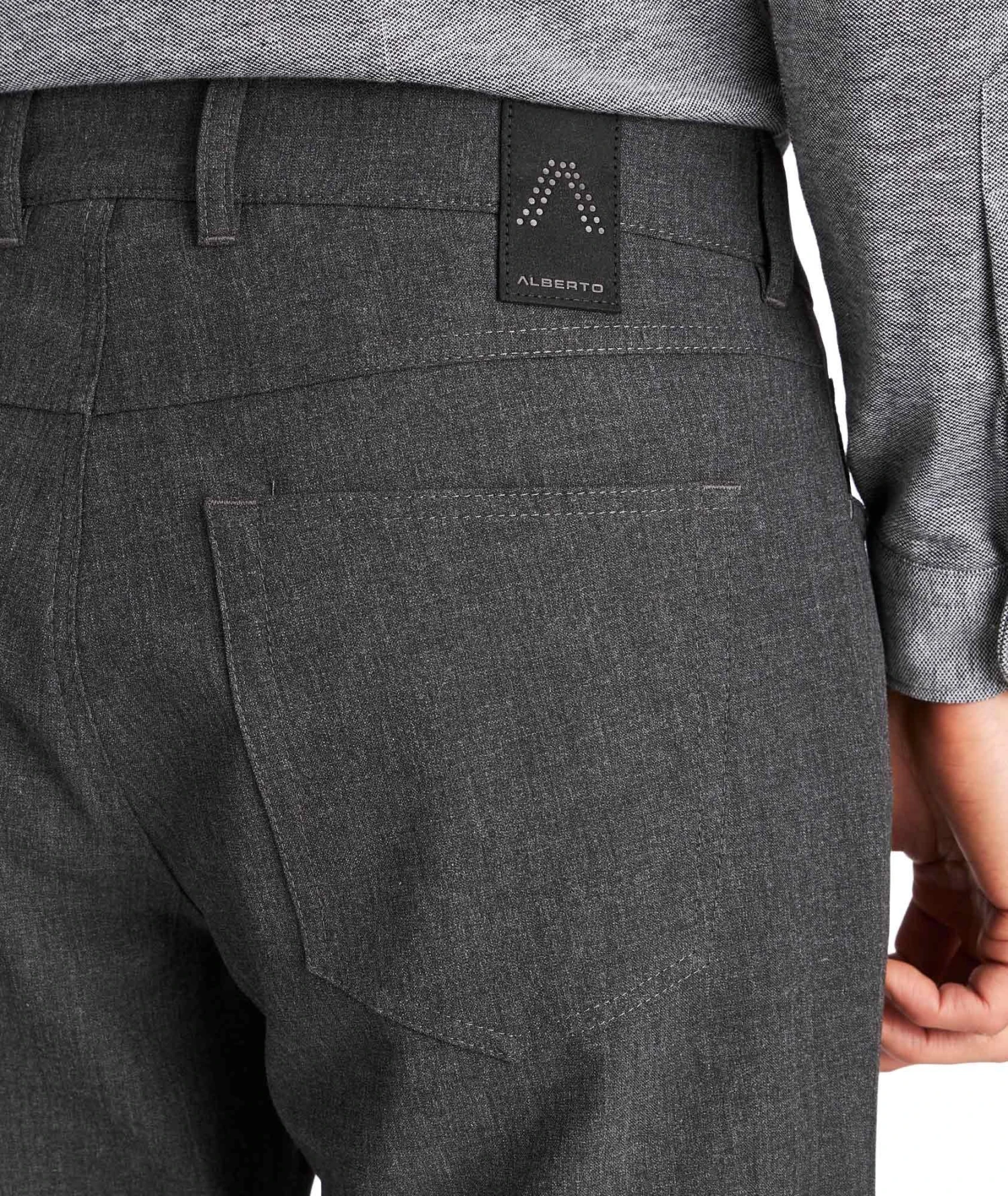 PIPE Ceramica Bankers Grey Five Pocket Dress Pants - Alberto 5 PIPE Ceramica Bankers Grey Five Pocket Dress Pants - Alberto - Image 3