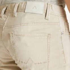 Light Beige Tencel-Cotton Regular Fit (Pipe) Jeans - ALBERTO 15 Light Beige Tencel-Cotton Regular Fit (Pipe) Jeans - ALBERTO -ETON Store 20083044061 3