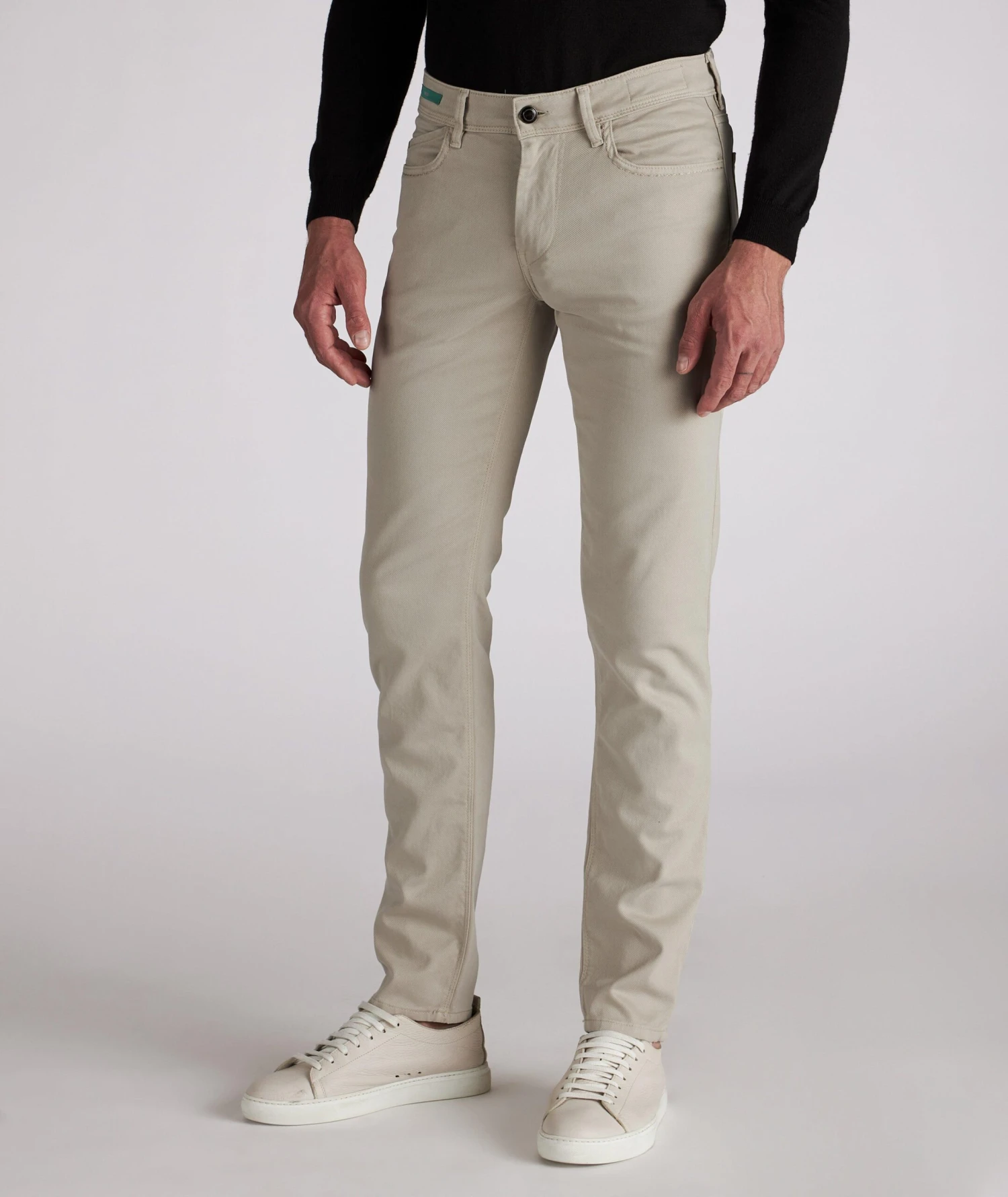 Beige Cotton-Lyocell Twill 5-Pocket Pants - Re-Hash 3 Beige Cotton-Lyocell Twill 5-Pocket Pants - Re-Hash