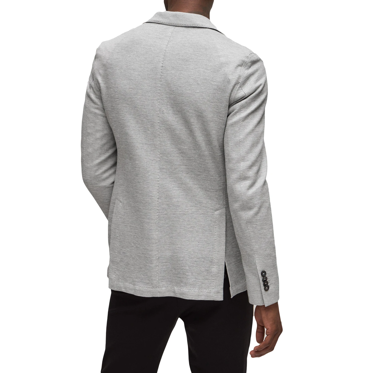 Ice Gray Linen-Cotton Jersey Unconstructed Sport Jacket - L.B.M 1911 8 Ice Gray Linen-Cotton Jersey Unconstructed Sport Jacket - L.B.M 1911 - Image 6