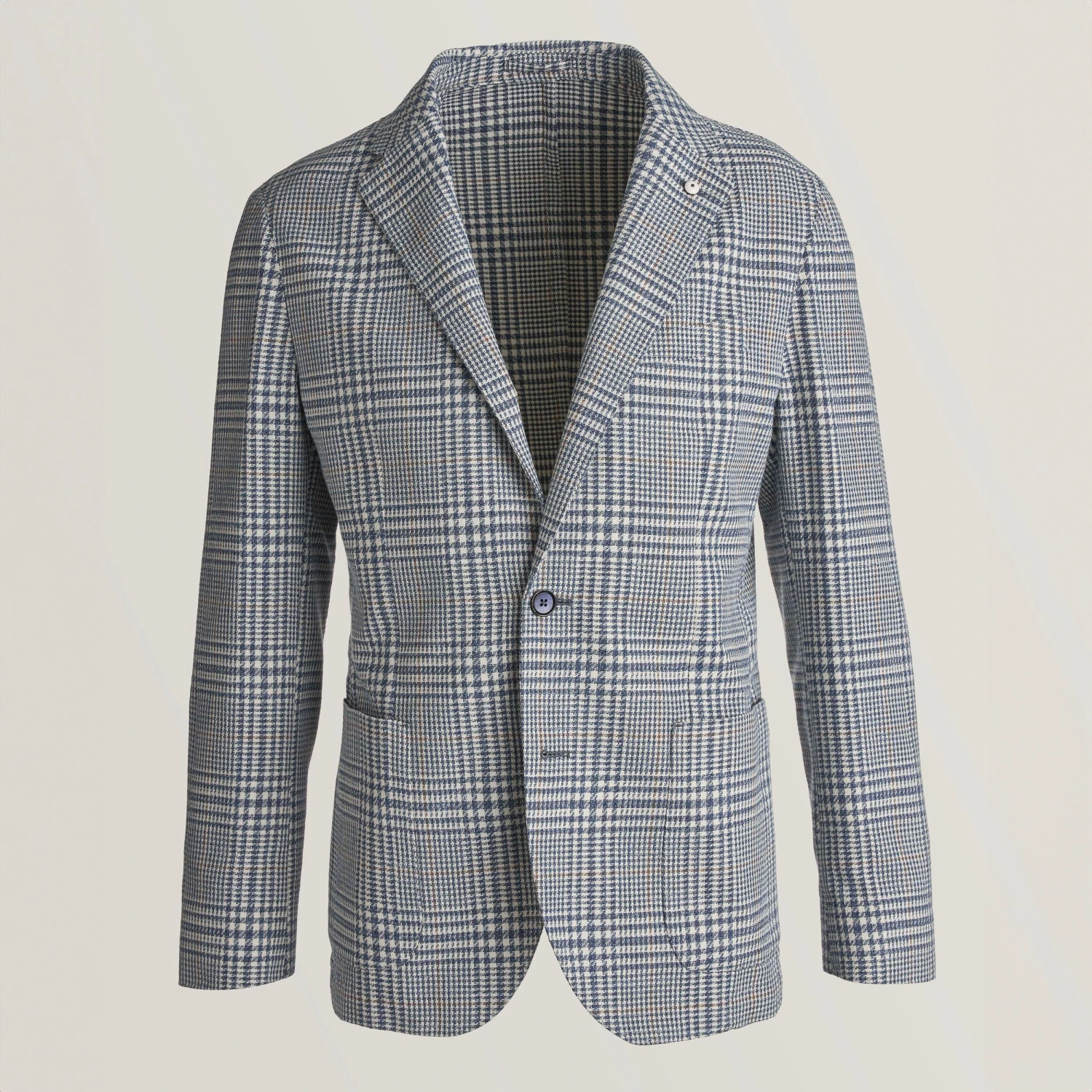 Blue Prince Of Wales Cotton Contemporary Fit Sport Jacket - L.B.M 1911 6 Blue Prince Of Wales Cotton Contemporary Fit Sport Jacket - L.B.M 1911 - Image 4