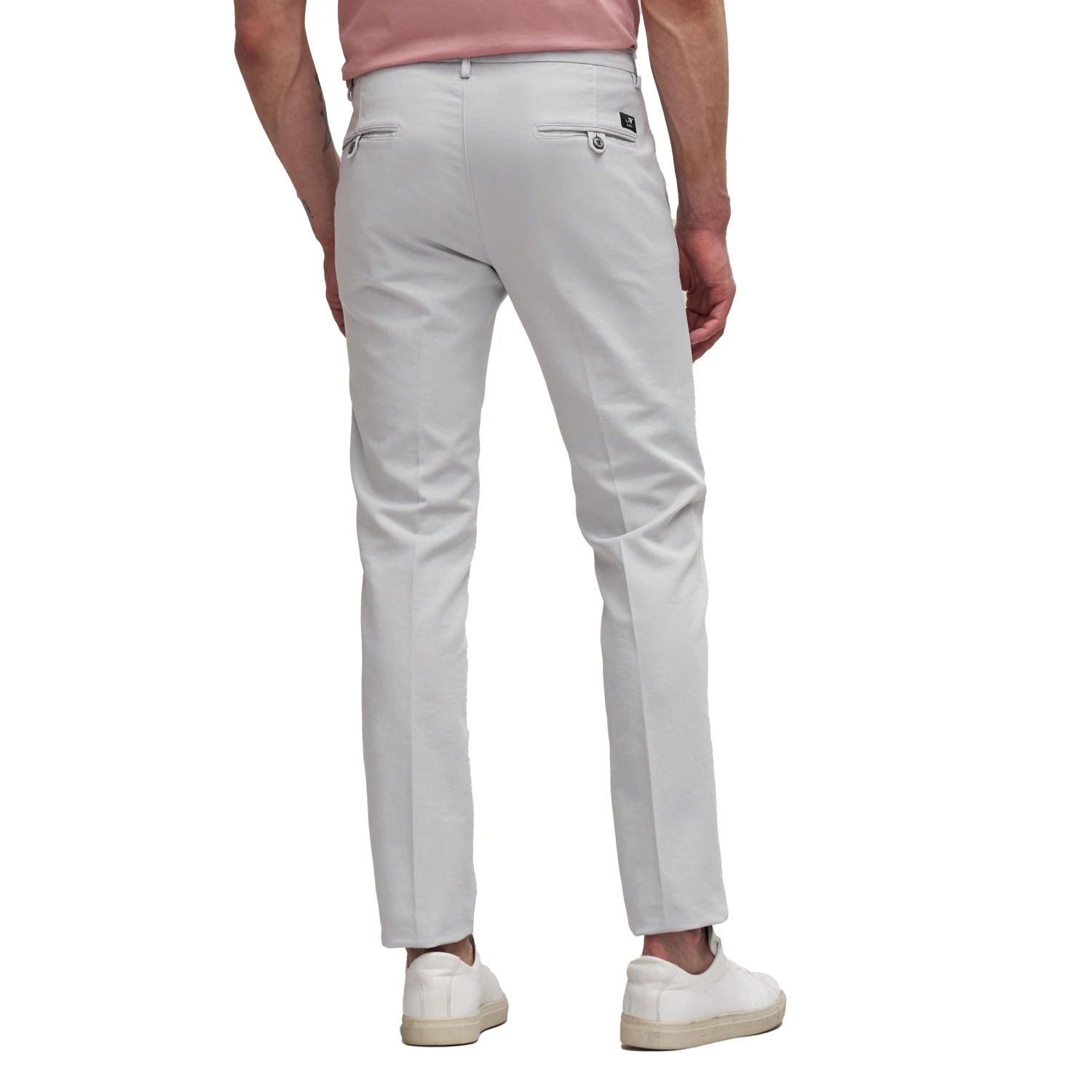 Light Gray Chino Gaberdine Stretch Slim Fit Pants - Mason's 8 Light Gray Chino Gaberdine Stretch Slim Fit Pants - Mason's - Image 6