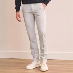 Light Gray Chino Gaberdine Stretch Slim Fit Pants - Mason's 20 Light Gray Chino Gaberdine Stretch Slim Fit Pants - Mason's -ETON Store 20109550072 52