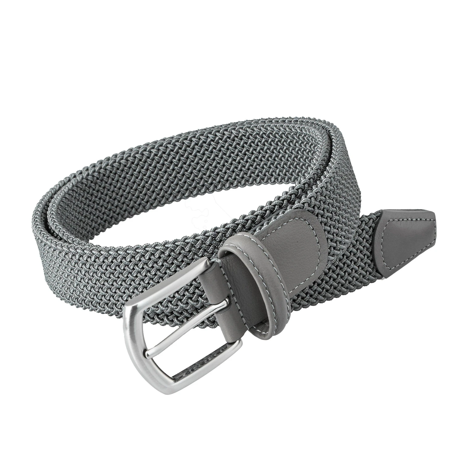 Gray Solid Woven Elastic Belt - Anderson's 3 Gray Solid Woven Elastic Belt - Anderson's