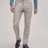Two-Tone Beige Ceramica Pipe Five Pocket Pants - ALBERTO