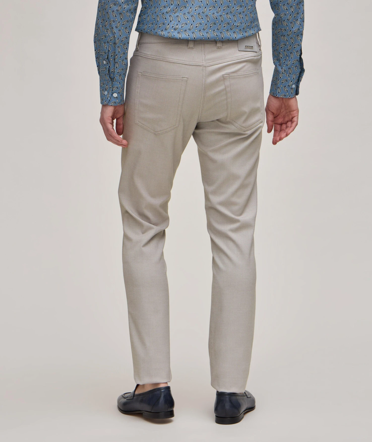 Two-Tone Beige Ceramica Pipe Five Pocket Pants - ALBERTO 5 Two-Tone Beige Ceramica Pipe Five Pocket Pants - ALBERTO - Image 3