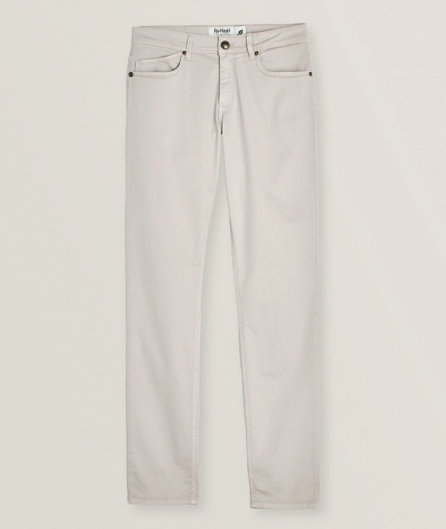 Taupe Cotton-Lyocell Twill 5-Pocket Pants - Re-Hash 3 Taupe Cotton-Lyocell Twill 5-Pocket Pants - Re-Hash