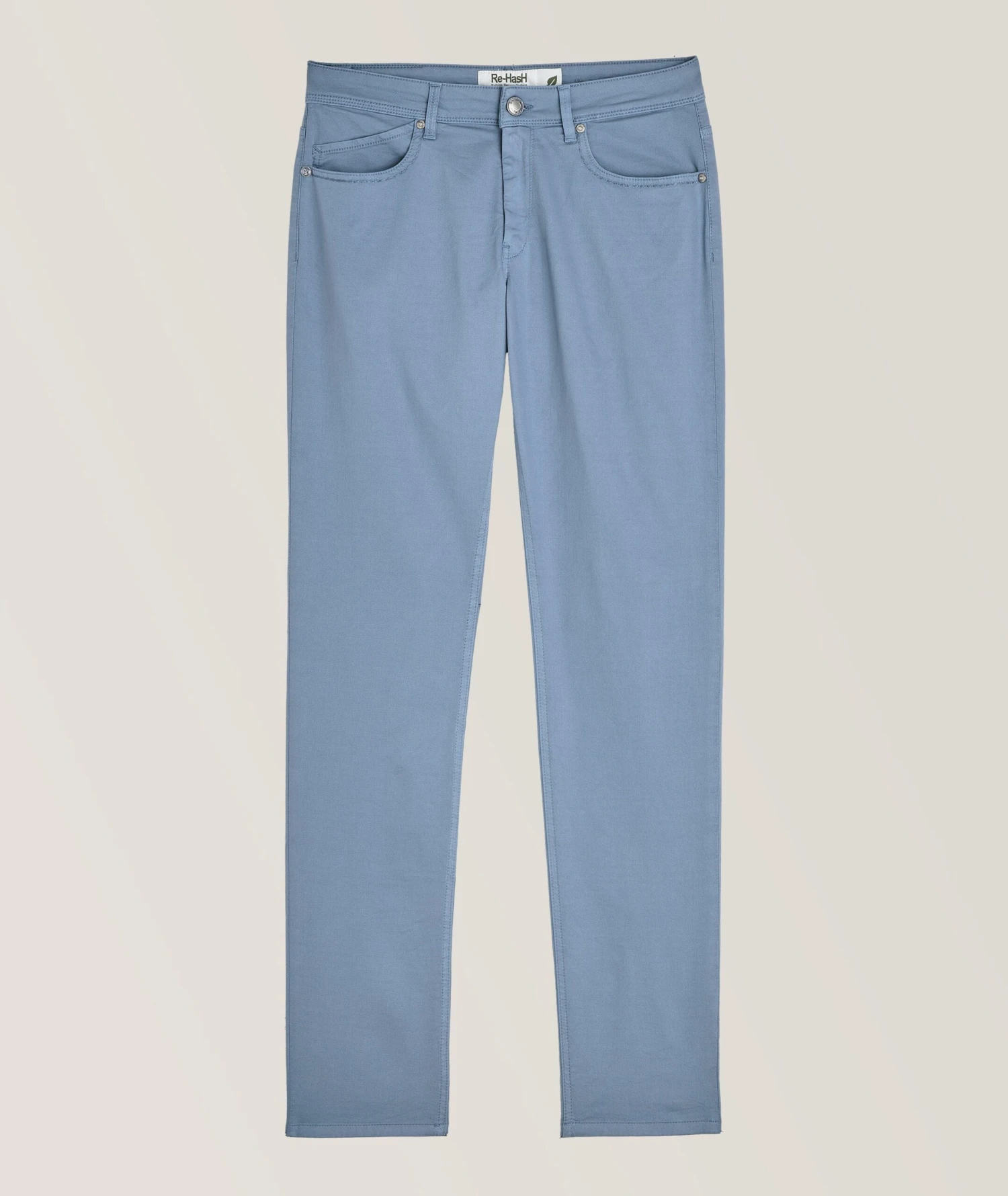 Light Blue Cotton-Lyocell Twill 5-Pocket Pants - Re-Hash 5 Light Blue Cotton-Lyocell Twill 5-Pocket Pants - Re-Hash - Image 3