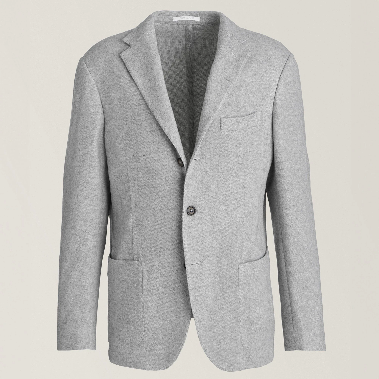 Gray Mélange Herringbone Wool-Cashmere Contemporary Sport Jacket - ELEVENTY 4 Gray Mélange Herringbone Wool-Cashmere Contemporary Sport Jacket - ELEVENTY - Image 2