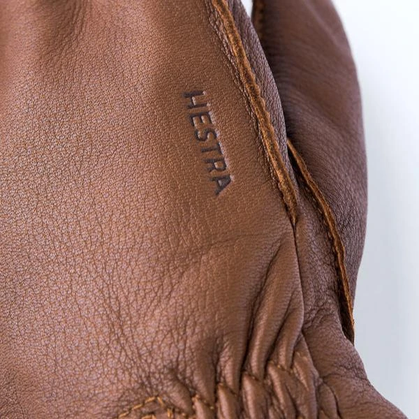 Chocolate Brown Deerskin Primaloft Leather Gloves - Hestra 5 Chocolate Brown Deerskin Primaloft Leather Gloves - Hestra - Image 3