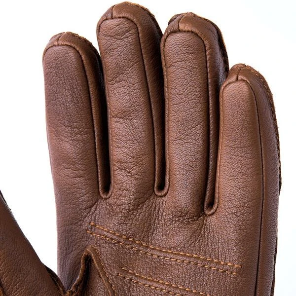 Chocolate Brown Deerskin Primaloft Leather Gloves - Hestra 4 Chocolate Brown Deerskin Primaloft Leather Gloves - Hestra - Image 2