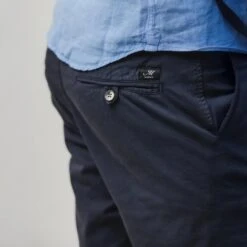 Navy Stretch Cotton Bermuda Shorts - Mason's 9 Navy Stretch Cotton Bermuda Shorts - Mason's -ETON Store 2024 02 05 Constantin 2348