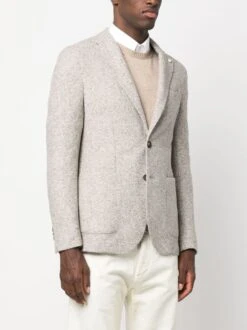 Oatmeal Cotton Contemporary Fit Sport Jacket - LBM 1911