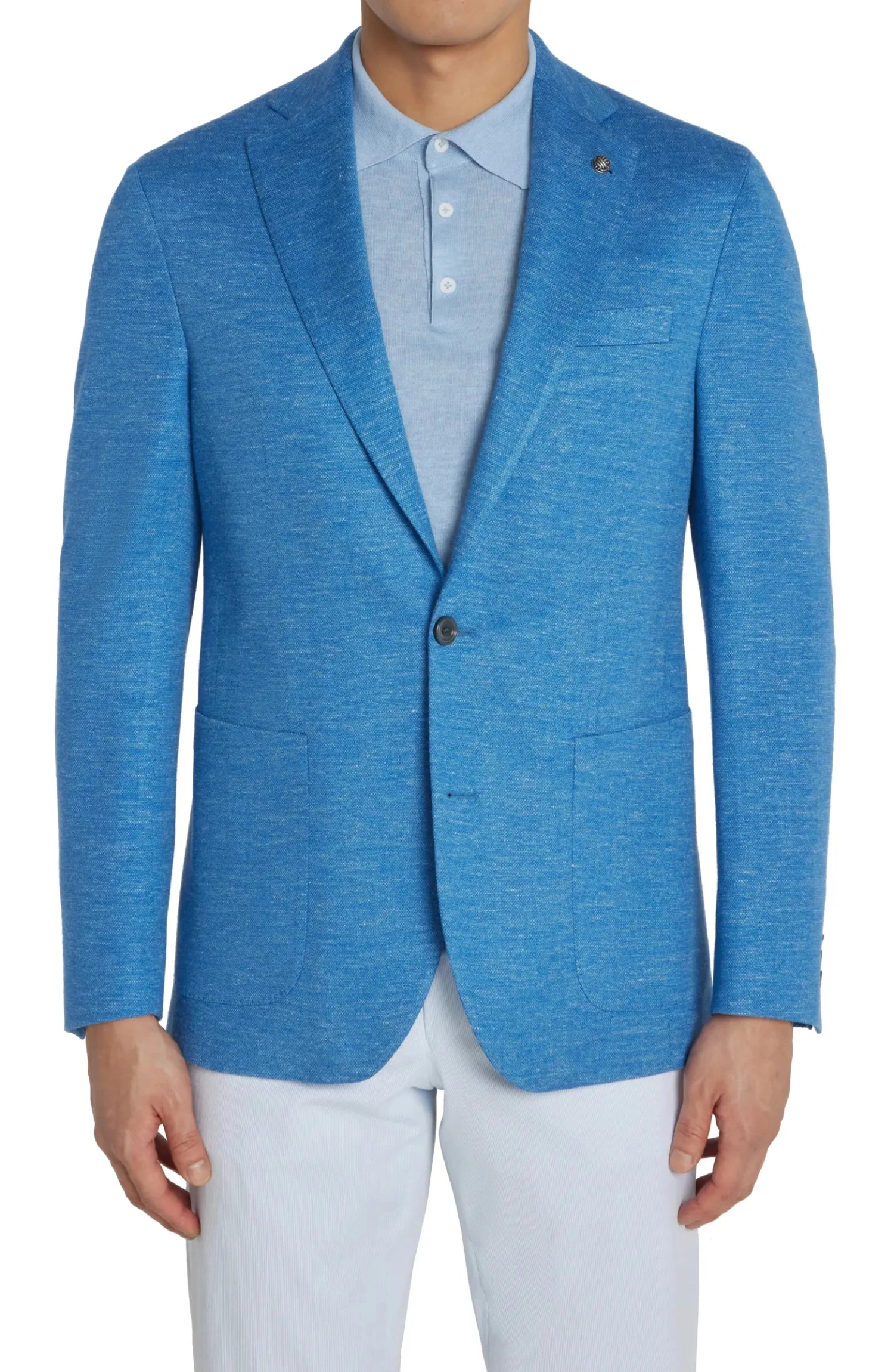 Light Blue Hartford Contemporary Fit Loro Piana Jersely Knit Sport Jacket - Jack Victor 10 Light Blue Hartford Contemporary Fit Loro Piana Jersely Knit Sport Jacket - Jack Victor - Image 8