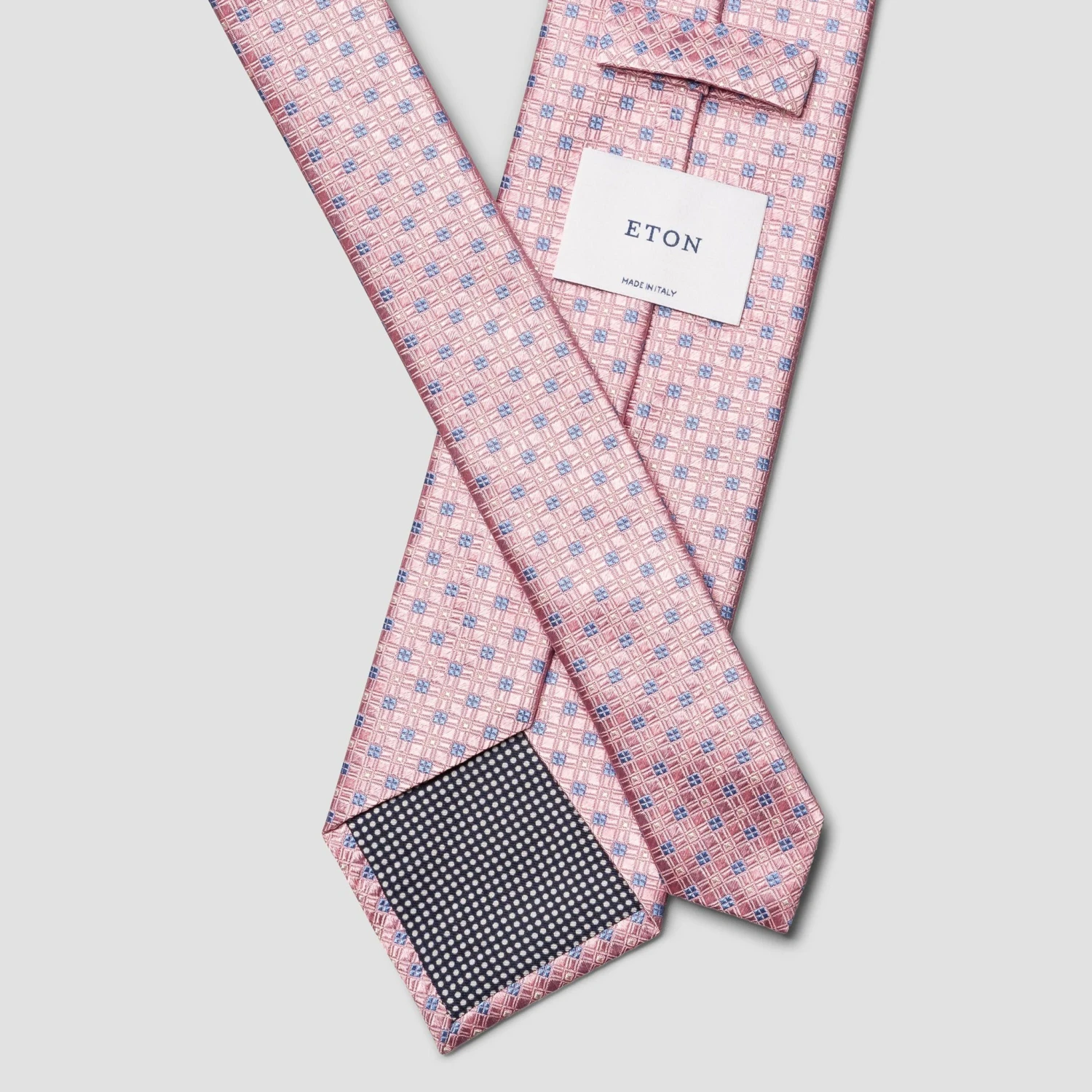 Pink Micro Floral Woven Silk Tie - ETON 6 Pink Micro Floral Woven Silk Tie - ETON - Image 4
