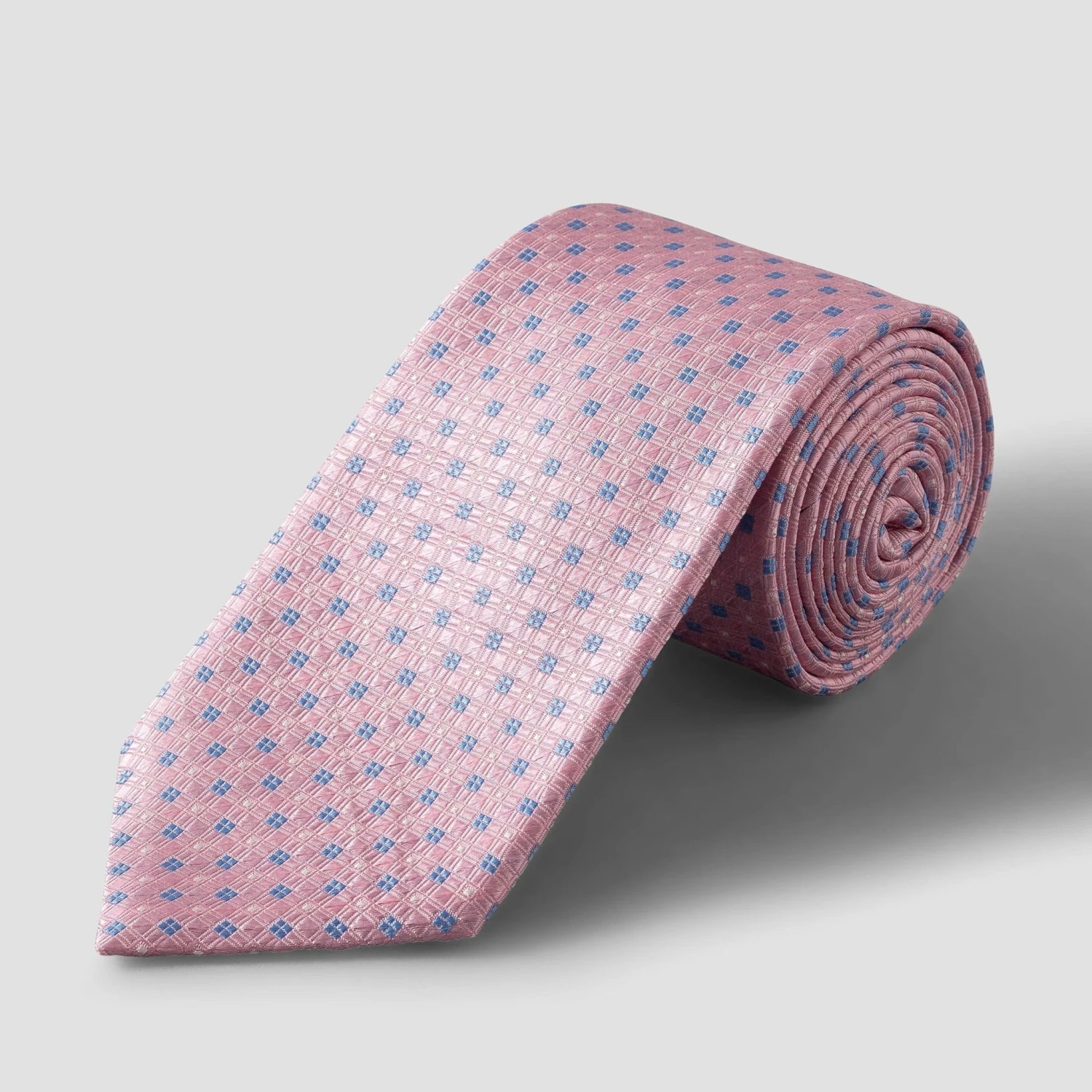 Pink Micro Floral Woven Silk Tie - ETON 3 Pink Micro Floral Woven Silk Tie - ETON