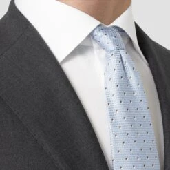 Light Blue Pin-Dot Woven Silk Tie - ETON 8 Light Blue Pin-Dot Woven Silk Tie - ETON -ETON Store 21250 1491a39970 original