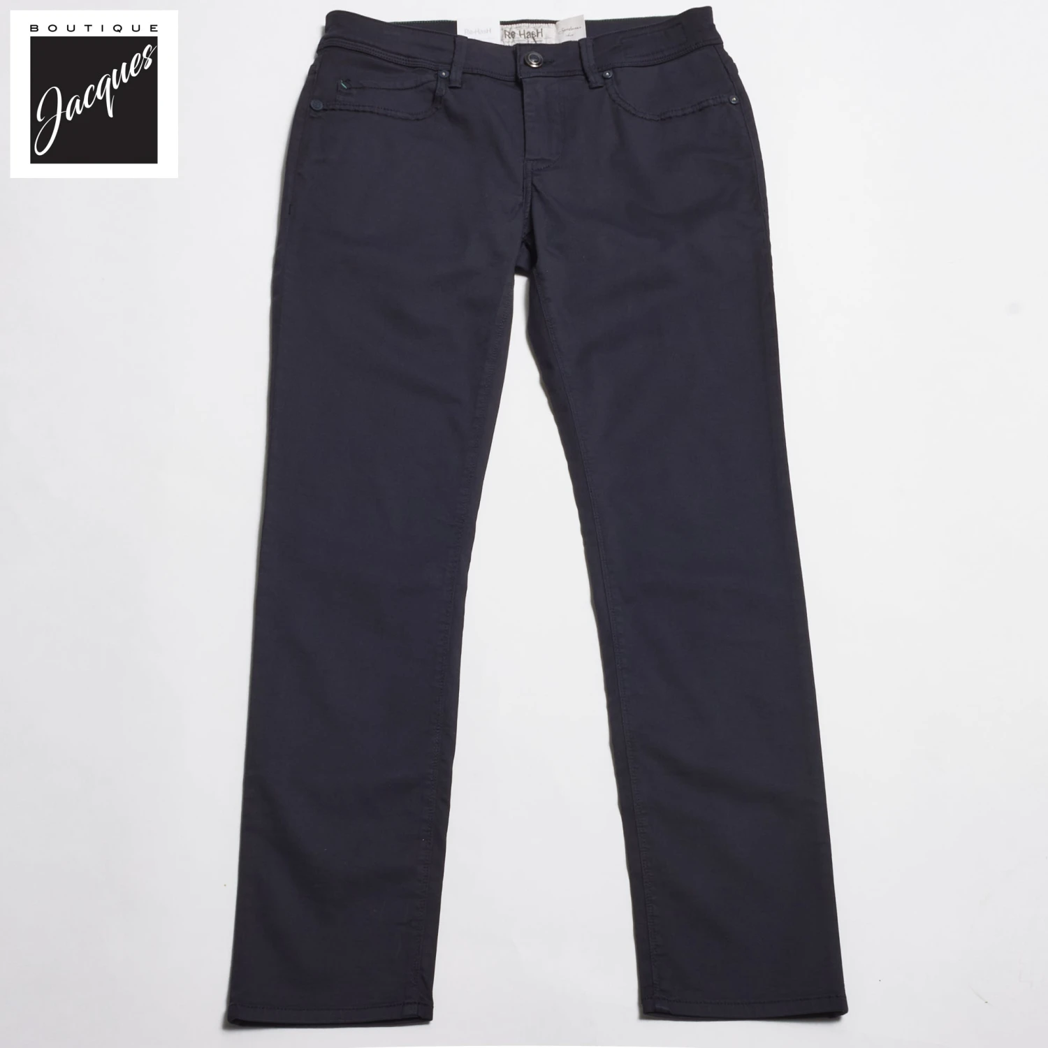 Midnight Blue Cotton-Lyocell Slim Fit Five Pocket Pants - Re-Hash 9 Midnight Blue Cotton-Lyocell Slim Fit Five Pocket Pants - Re-Hash - Image 7