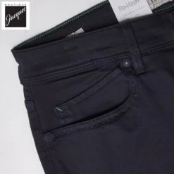 Midnight Blue Cotton-Lyocell Slim Fit Five Pocket Pants - Re-Hash 13 Midnight Blue Cotton-Lyocell Slim Fit Five Pocket Pants - Re-Hash -ETON Store 227742042
