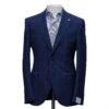 Blue Check Contemporary Fit Suit - Luigi Bianchi Mantova