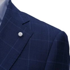 Blue Check Contemporary Fit Suit - Luigi Bianchi Mantova 9 Blue Check Contemporary Fit Suit - Luigi Bianchi Mantova -ETON Store 23082 2