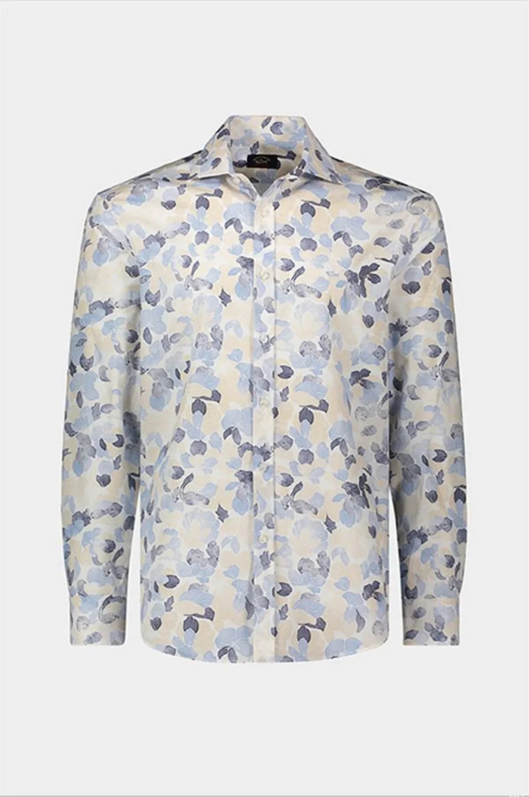 Paul&Shark Blue Floral Poplin Casual Shirt - Paul & Shark 8 Paul&Shark Blue Floral Poplin Casual Shirt - Paul & Shark - Image 6