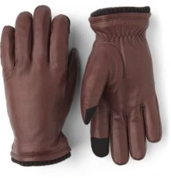 John Brown Leather Touchscreen Leather Gloves - Hestra