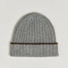 Grey Ribbed Cashmere & Cotton Hat - Stenströms 2 Grey Ribbed Cashmere & Cotton Hat - Stenströms -ETON Store 23641410 1