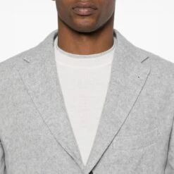 Gray Mélange Herringbone Wool-Cashmere Contemporary Sport Jacket - ELEVENTY 10 Gray Mélange Herringbone Wool-Cashmere Contemporary Sport Jacket - ELEVENTY -ETON Store 23956574 54120497 1000