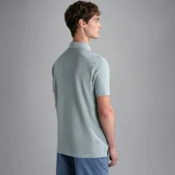 Paul&Shark Ether Green Garment Dyed Short Sleeve Cotton Polo Shirt - PAUL & SHARK 11 Paul&Shark Ether Green Garment Dyed Short Sleeve Cotton Polo Shirt - PAUL & SHARK -ETON Store 24411204 072 ab