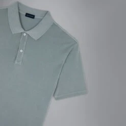 Paul&Shark Ether Green Garment Dyed Short Sleeve Cotton Polo Shirt - PAUL & SHARK 13 Paul&Shark Ether Green Garment Dyed Short Sleeve Cotton Polo Shirt - PAUL & SHARK -ETON Store 24411204 072 d