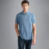 Paul&Shark Denim Blue Garment Dyed Short Sleeve Cotton Polo Shirt - PAUL & SHARK -ETON Store 24411204 635 II af